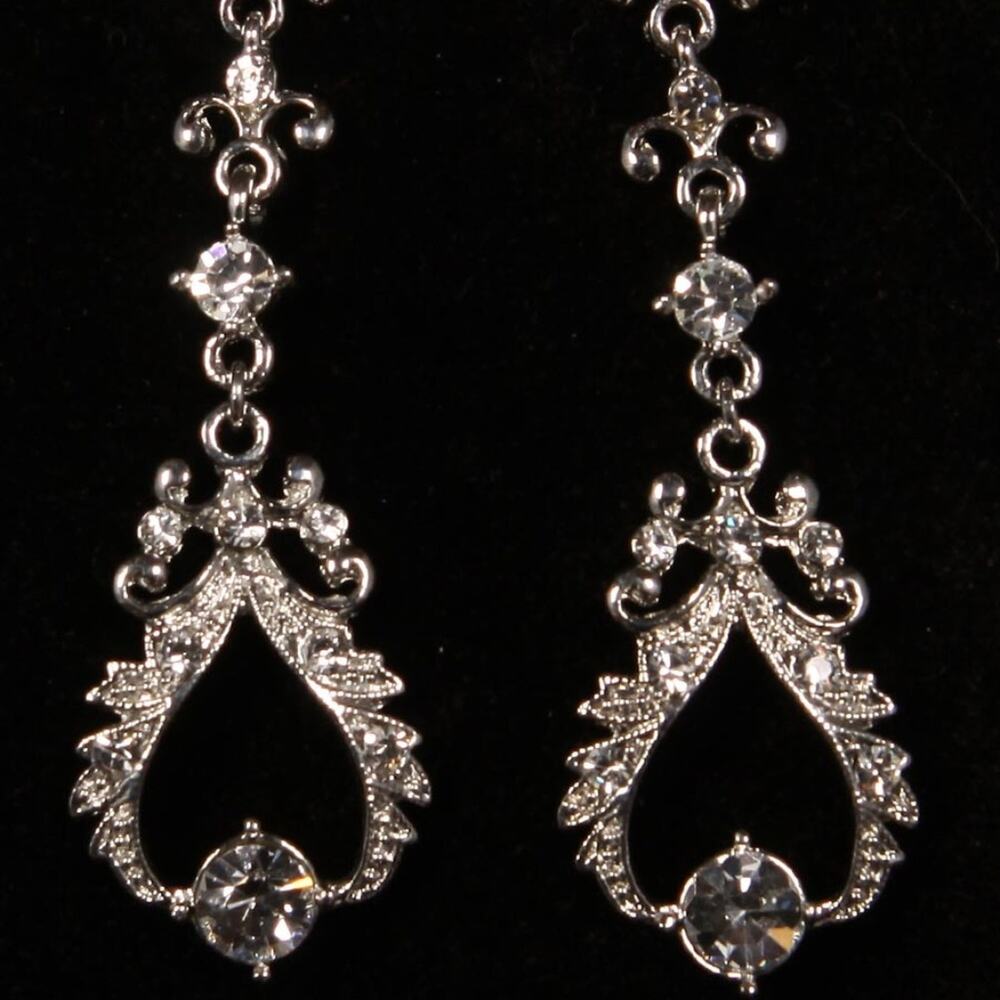 Homa Bridal 318-E Swarovski Crystal Earrings